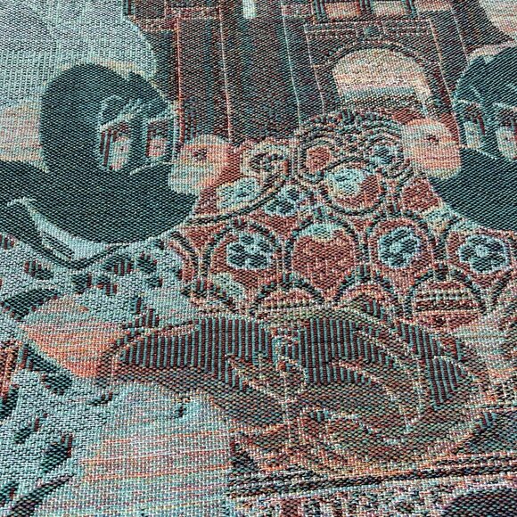 Walt Disney World Mickey & Minnie Mouse Blanket Tapestry Woven Throw EUC 60"x50" - Picture 15 of 16